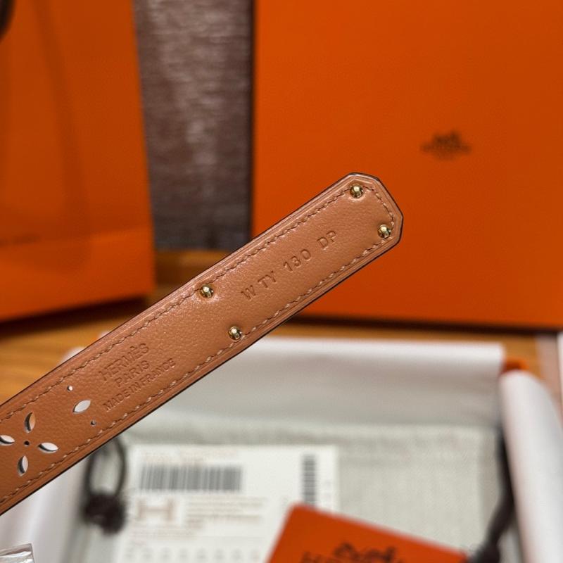 Hermes 18mm Leather Belt Grey SHB917