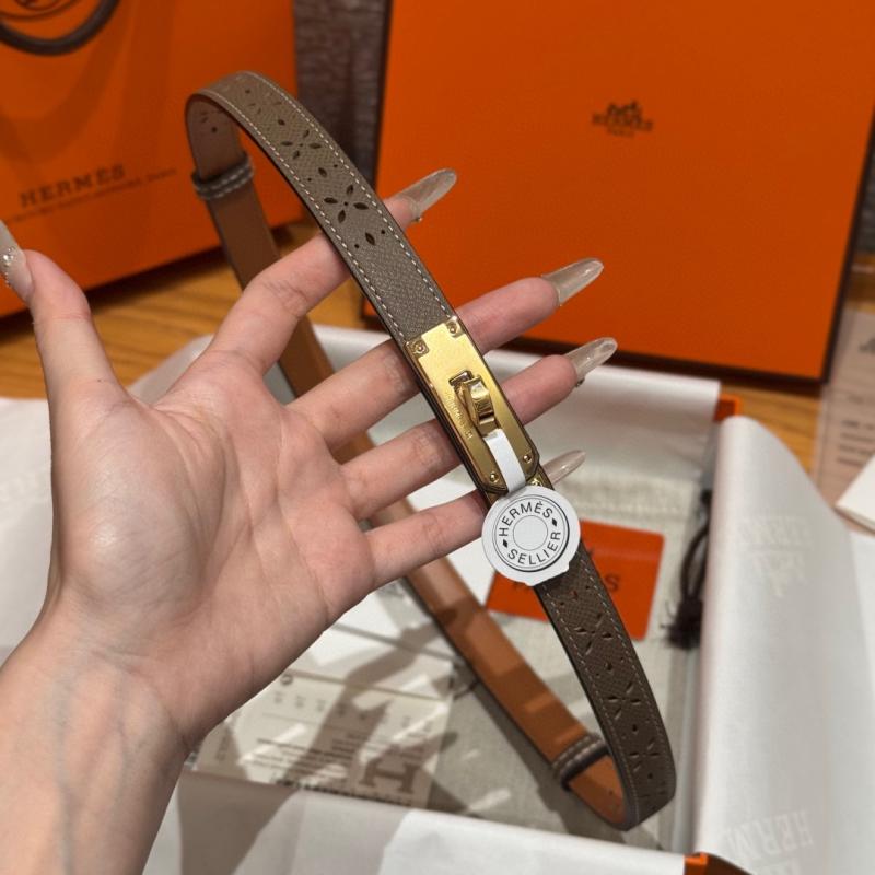 Hermes 18mm Leather Belt Grey SHB920