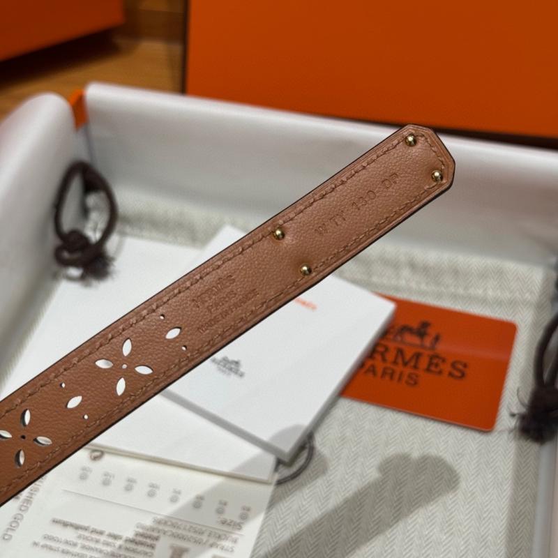 Hermes 18mm Leather Belt Grey SHB920