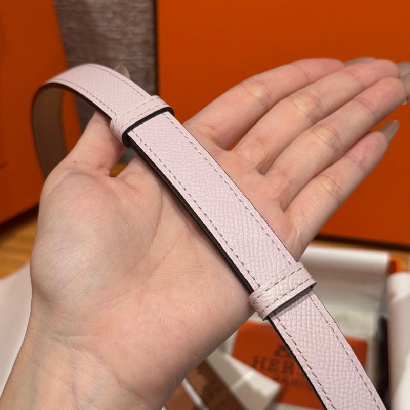 Hermes 18mm Leather Belt Pink SHB921