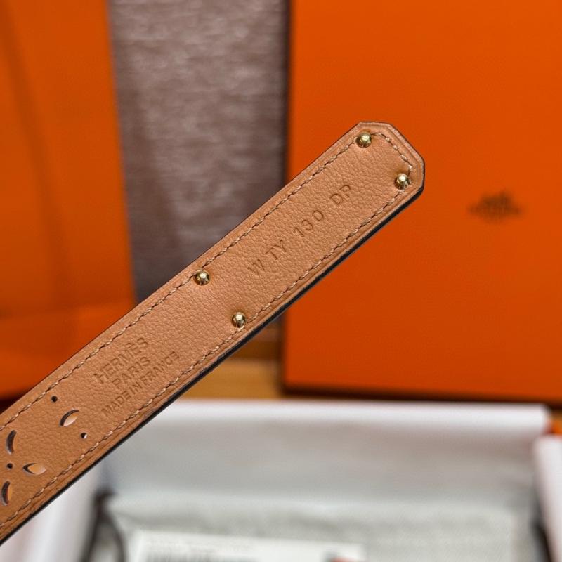 Hermes 18mm Leather Belt Red SHB915
