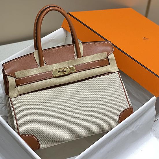Hermes Birkin 30 Bag Golden Brown HB0908