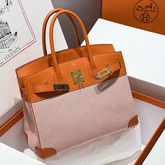 Hermes Birkin 30 Bag Orange HB0908