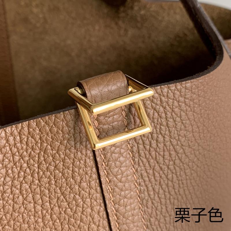 Hermes Picotin Lock 18 Tote Bag Maroon Gold HP0908