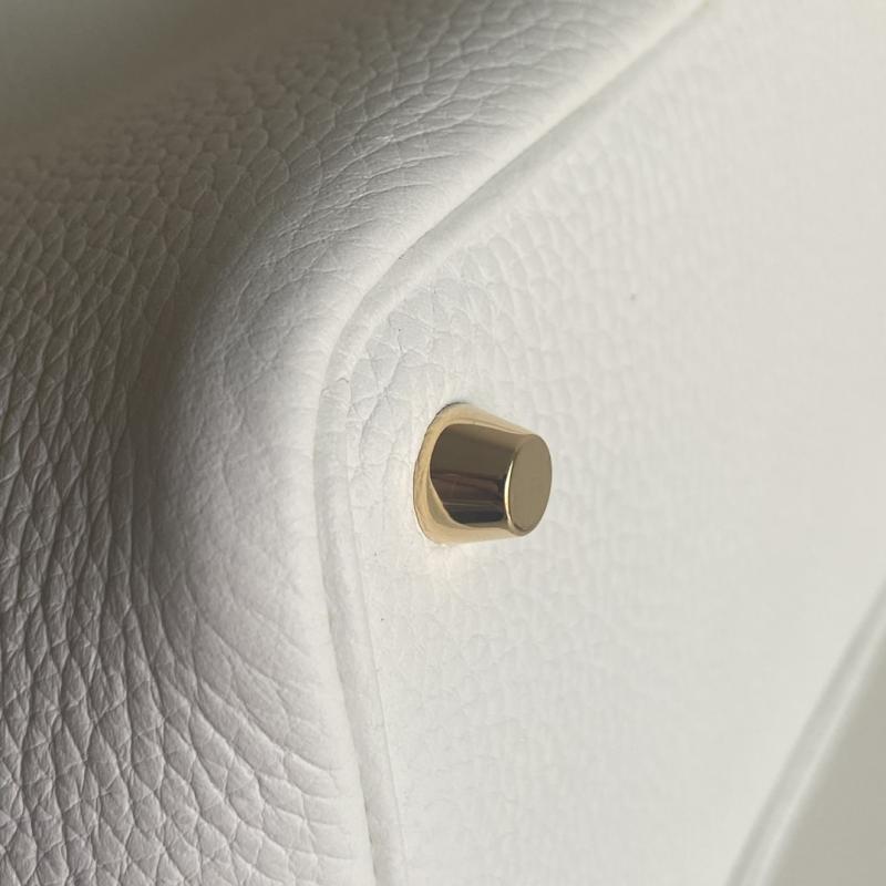 Hermes Picotin Lock 18 Tote Bag White Gold HP0908