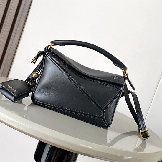 Loewe Lambskin Mini Featherlight Puzzle bag Black L9098