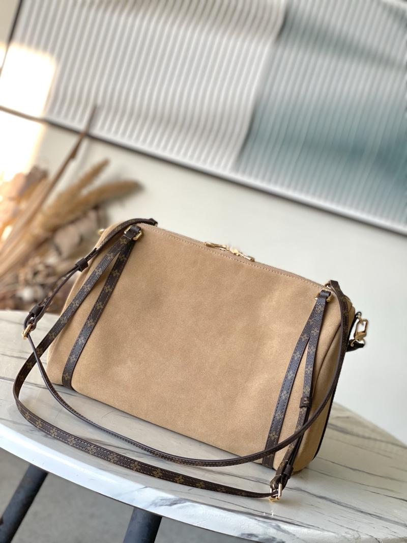 Louis Vuitton Suede Express MM Noisette M26358
