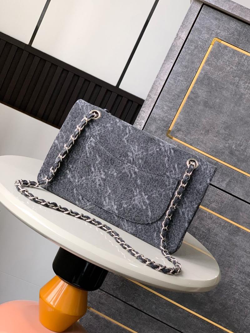 Medium Chanel Denim Handbag Black A01112