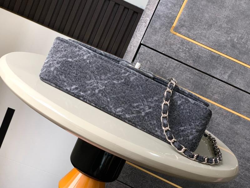 Medium Chanel Denim Handbag Black A01112
