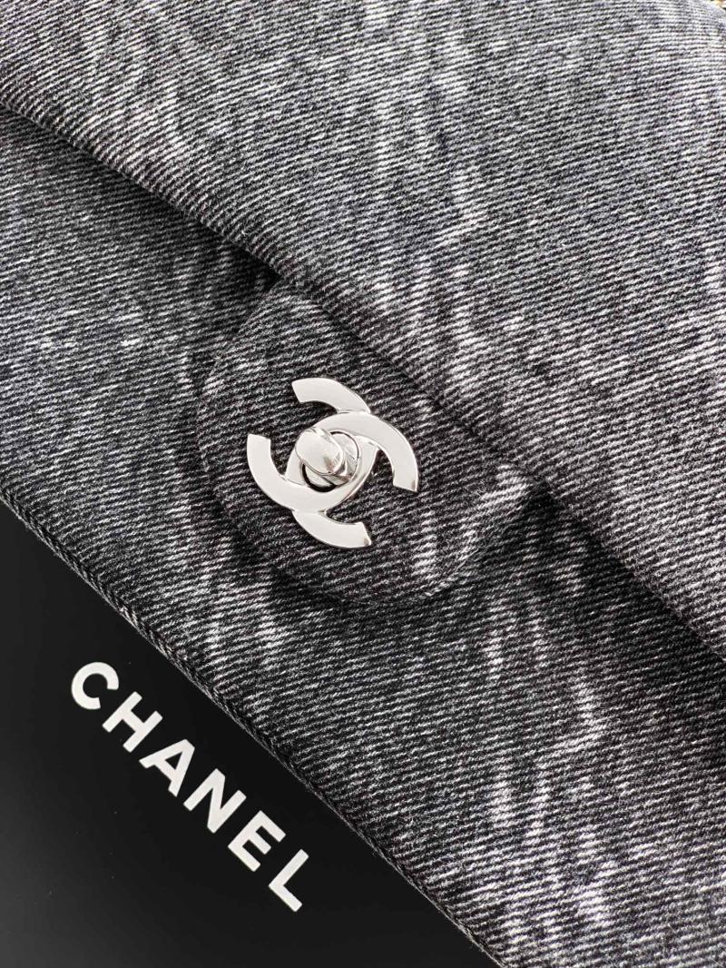 Medium Chanel Denim Handbag Black A01112