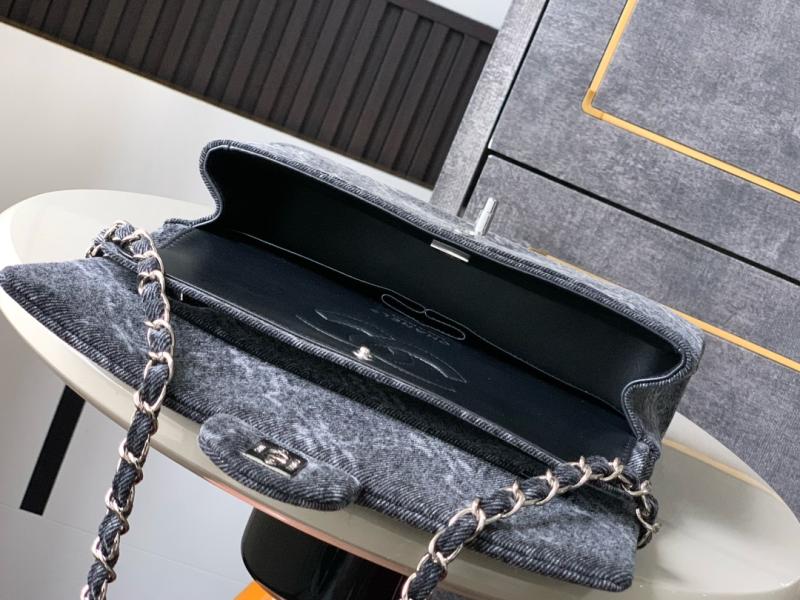 Medium Chanel Denim Handbag Black A01112