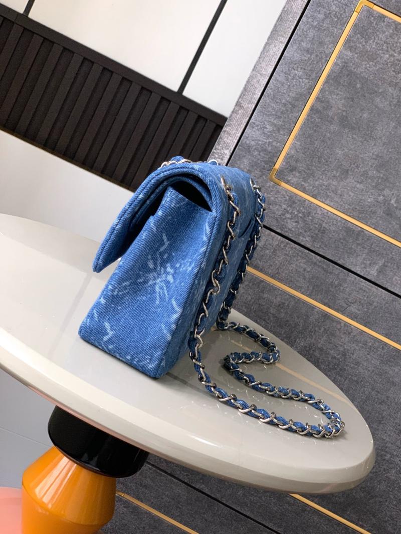 Medium Chanel Denim Handbag Blue A01112
