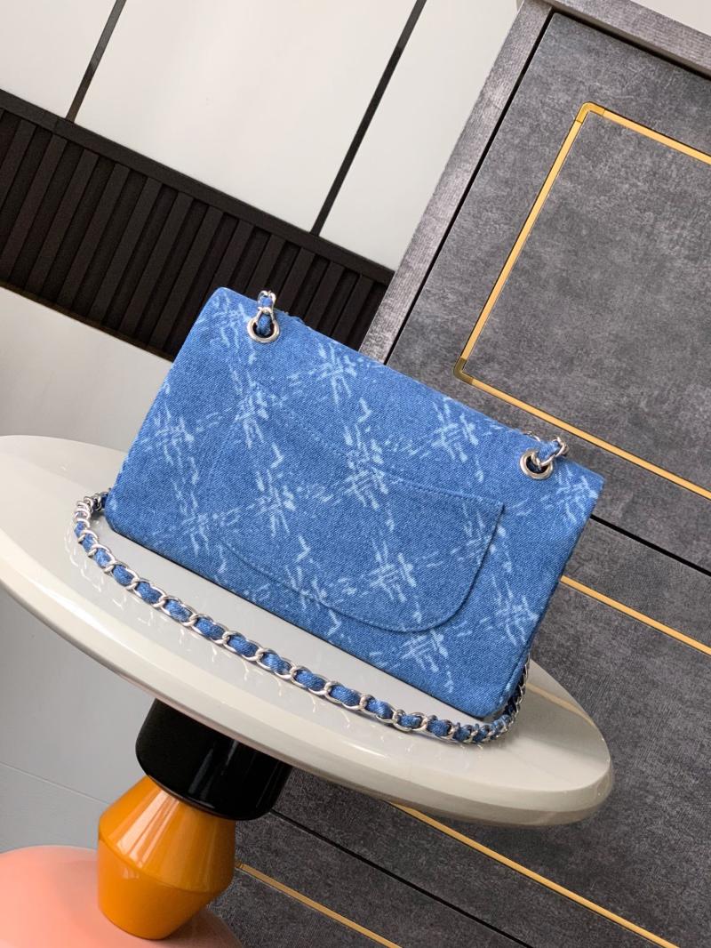 Medium Chanel Denim Handbag Blue A01112