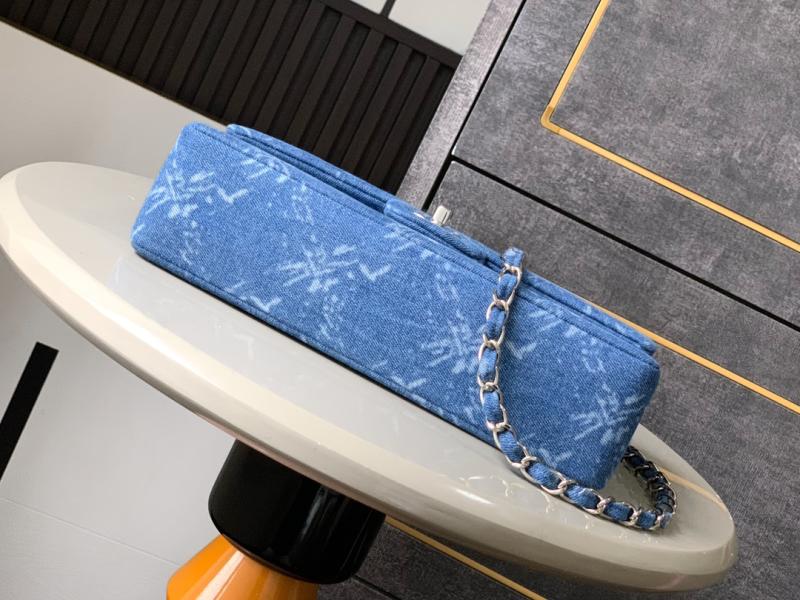 Medium Chanel Denim Handbag Blue A01112