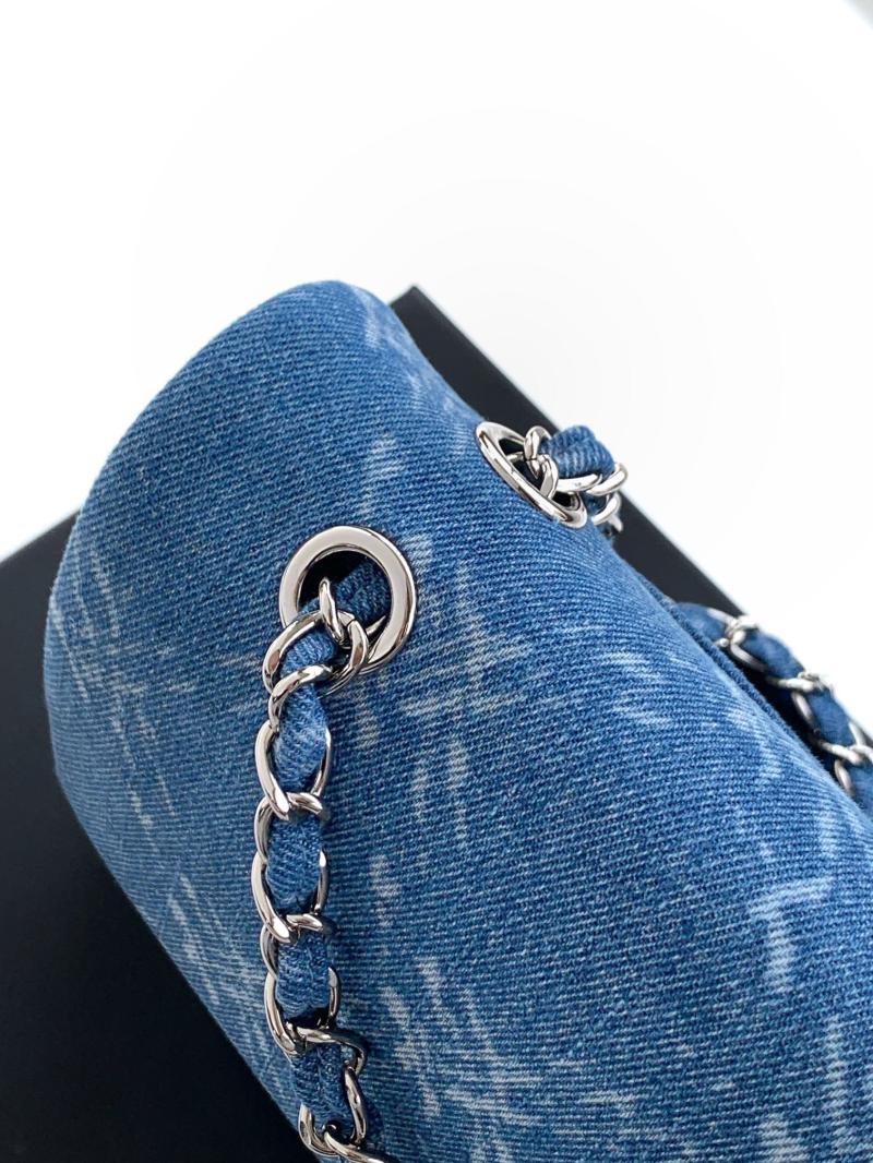Medium Chanel Denim Handbag Blue A01112