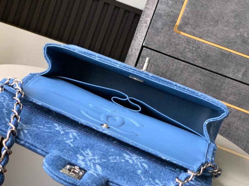 Medium Chanel Denim Handbag Blue A01112