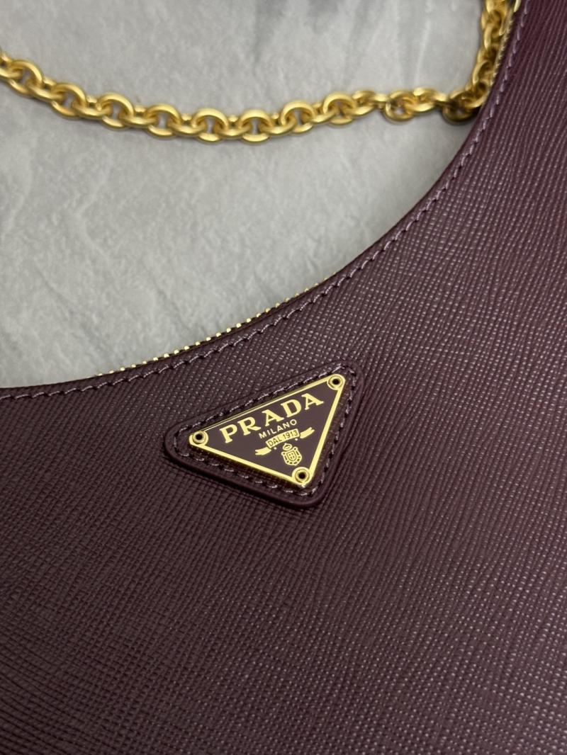 Prada 2005 Saffiano leather bag Burgundy 1BH204