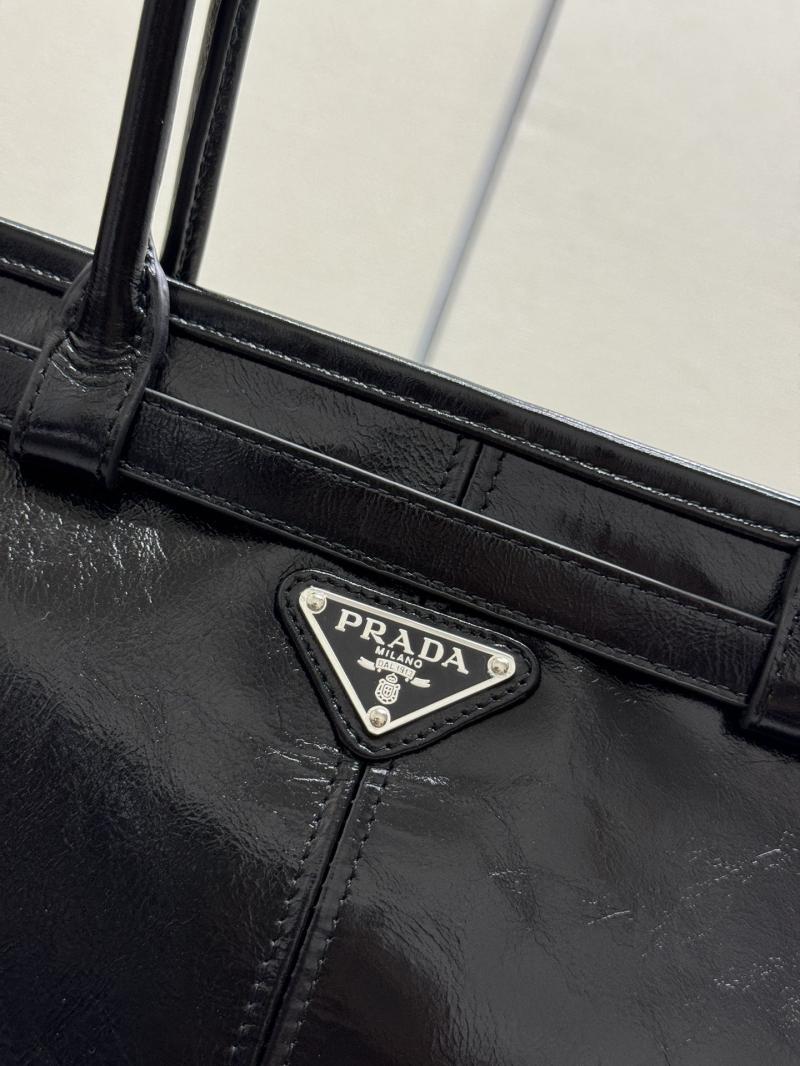 Prada Bonnie Leather Tote Bag Black 2VG128