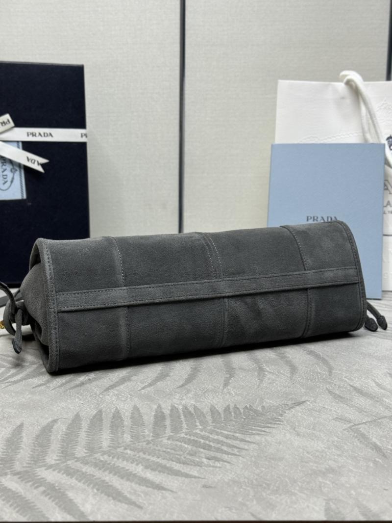 Prada Medium suede handbag Grey 1BA426