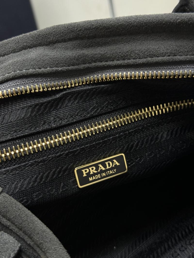 Prada Medium suede handbag Grey 1BA426