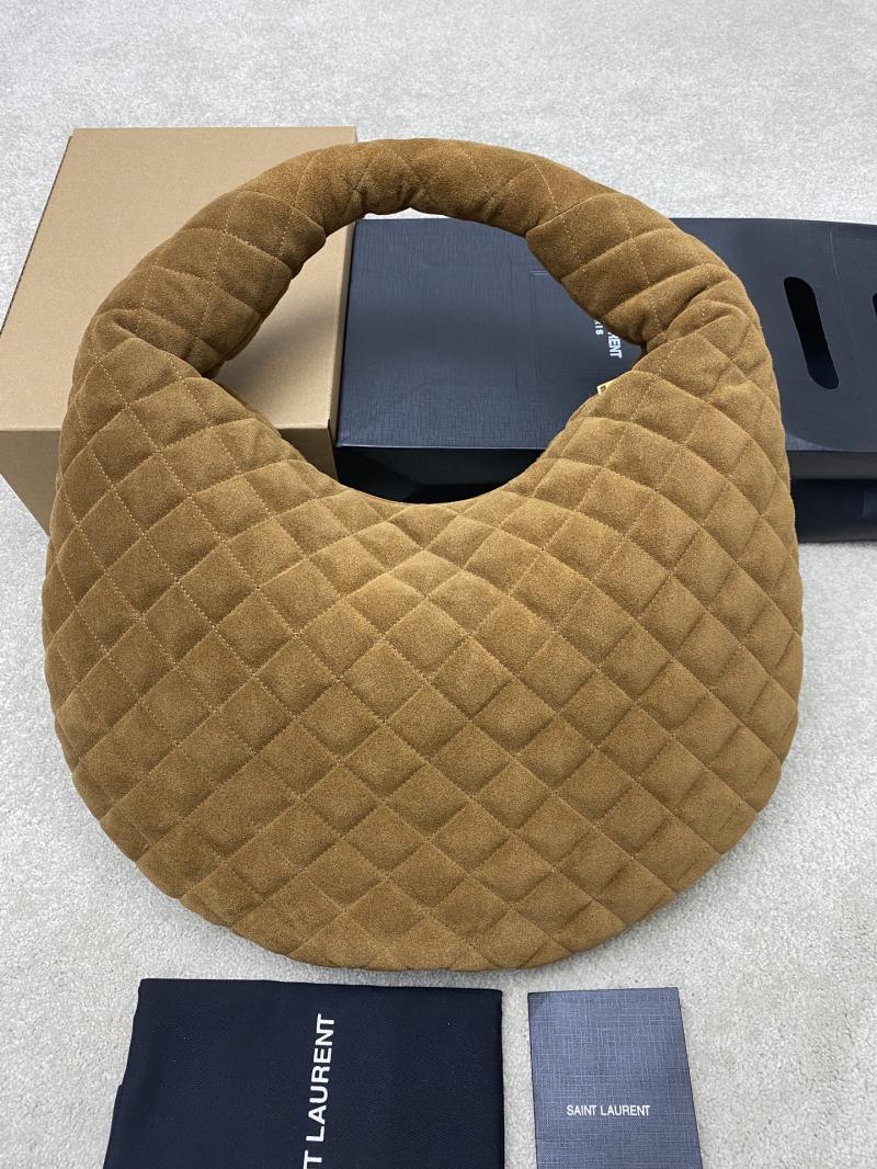 Saint Laurent Suede Icare Hobo Bag Brown 858160