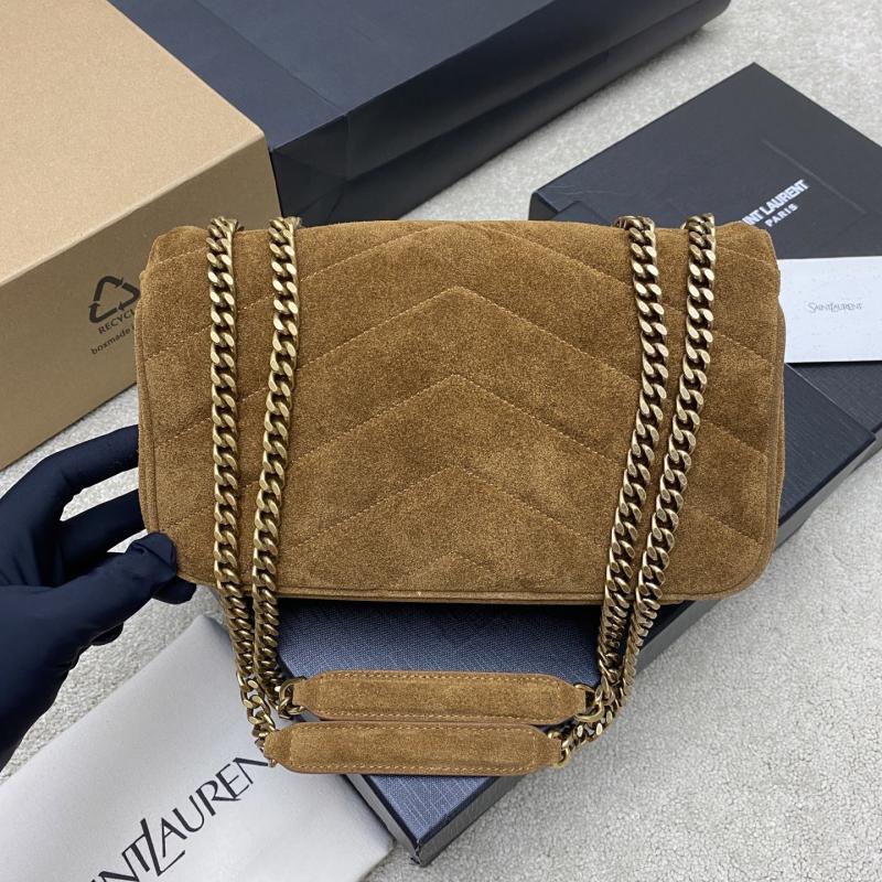 Saint Laurent Suede Loulou Small Bag Brown 801437