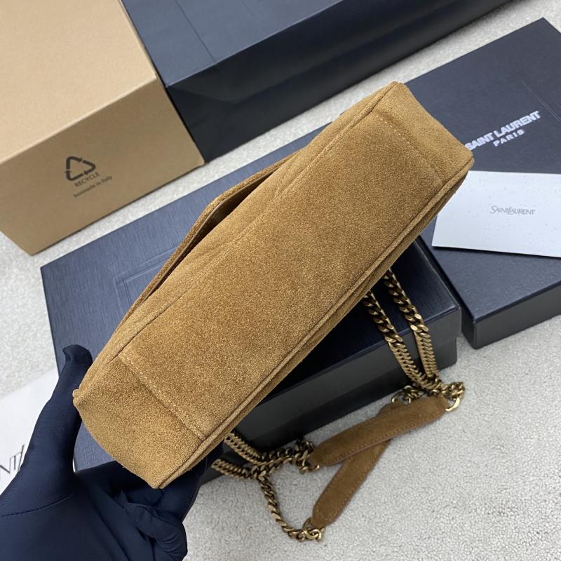 Saint Laurent Suede Loulou Small Bag Brown 801437