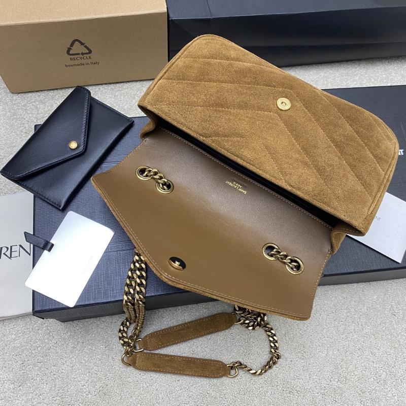 Saint Laurent Suede Loulou Small Bag Brown 801437