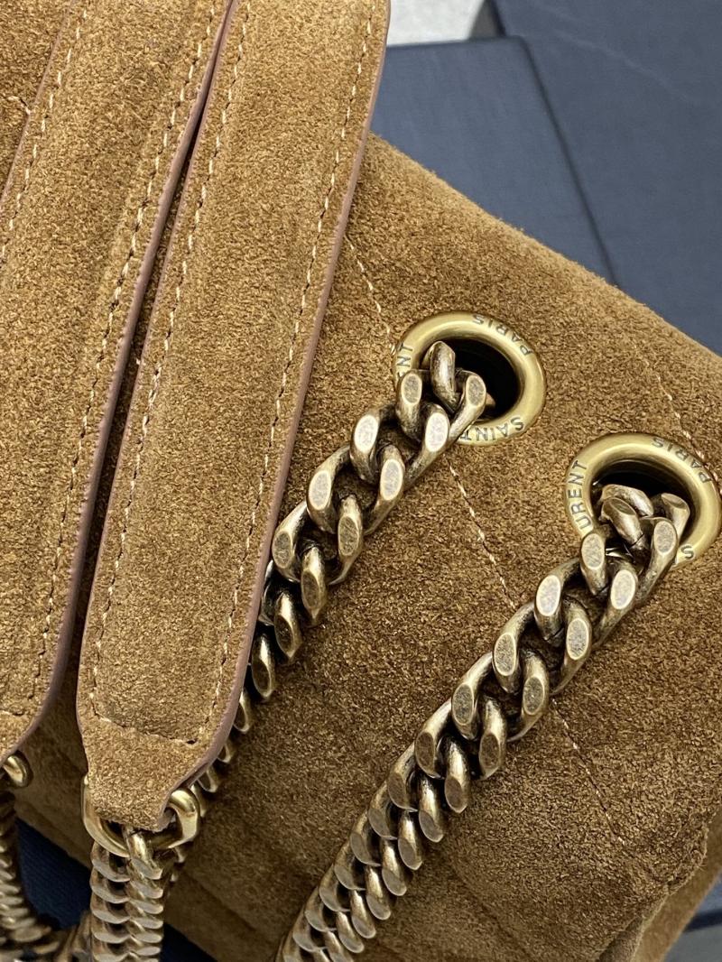 Saint Laurent Suede Loulou Small Bag Brown 801437