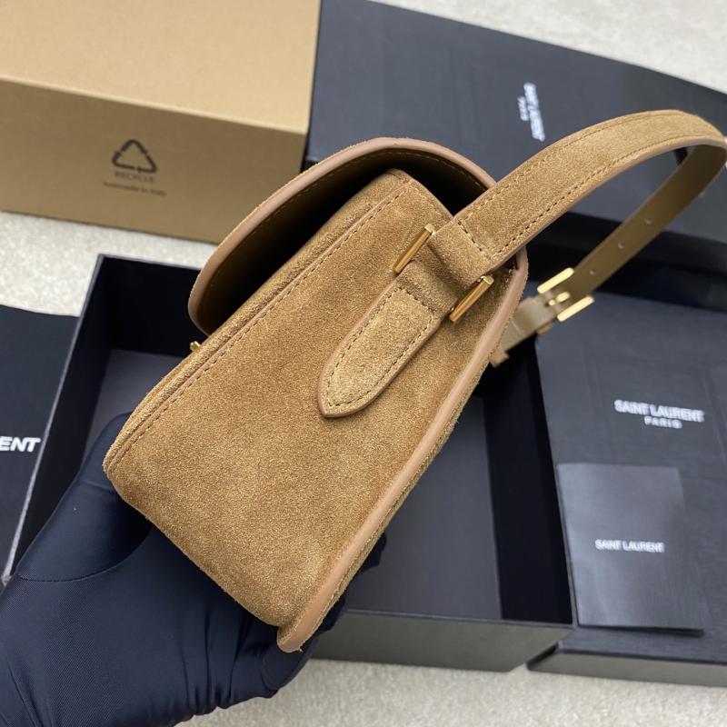 Saint Laurent Suede Solferino Medium Bag Brown 832330