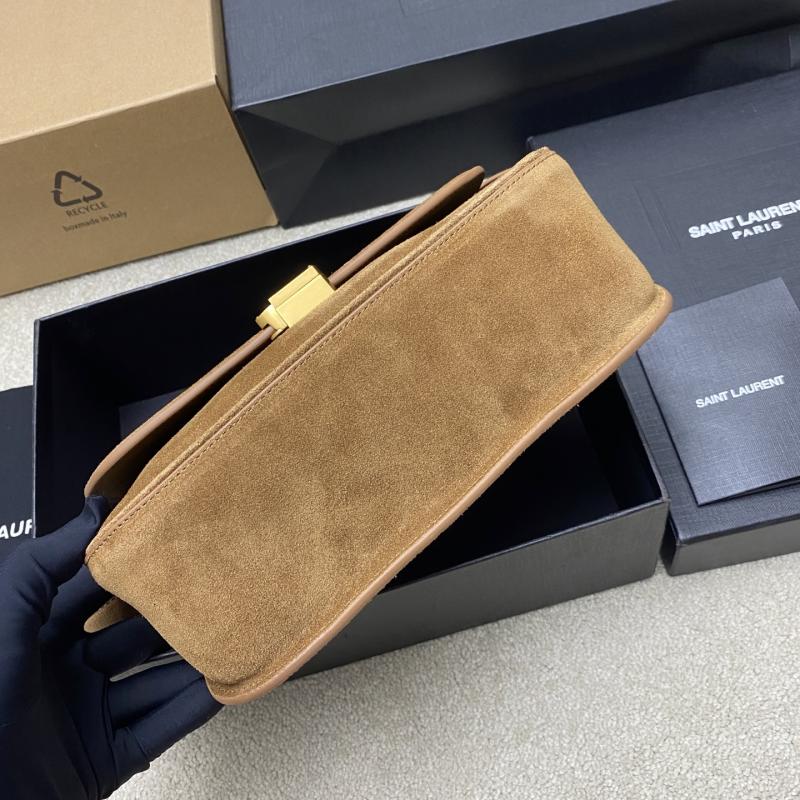 Saint Laurent Suede Solferino Medium Bag Brown 832330