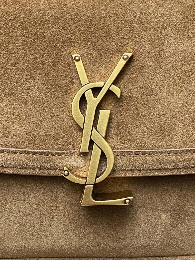 Saint Laurent Suede Solferino Medium Bag Brown 832330