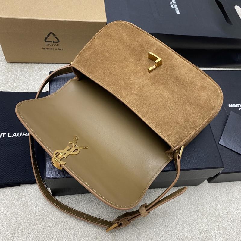 Saint Laurent Suede Solferino Medium Bag Brown 832330