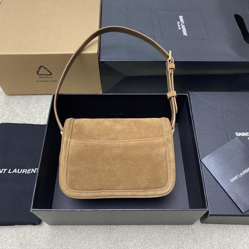 Saint Laurent Suede Solferino Mini Bag Brown 843524