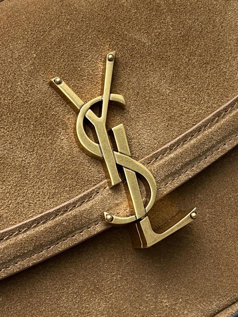 Saint Laurent Suede Solferino Mini Bag Brown 843524