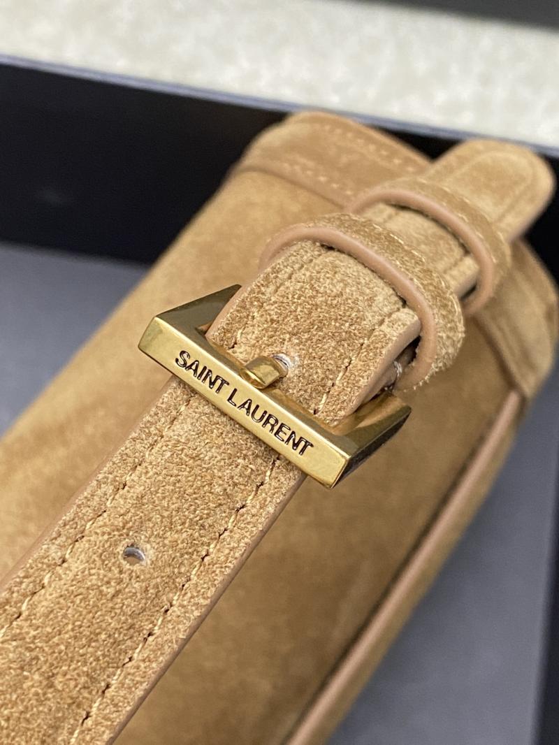Saint Laurent Suede Solferino Mini Bag Brown 843524