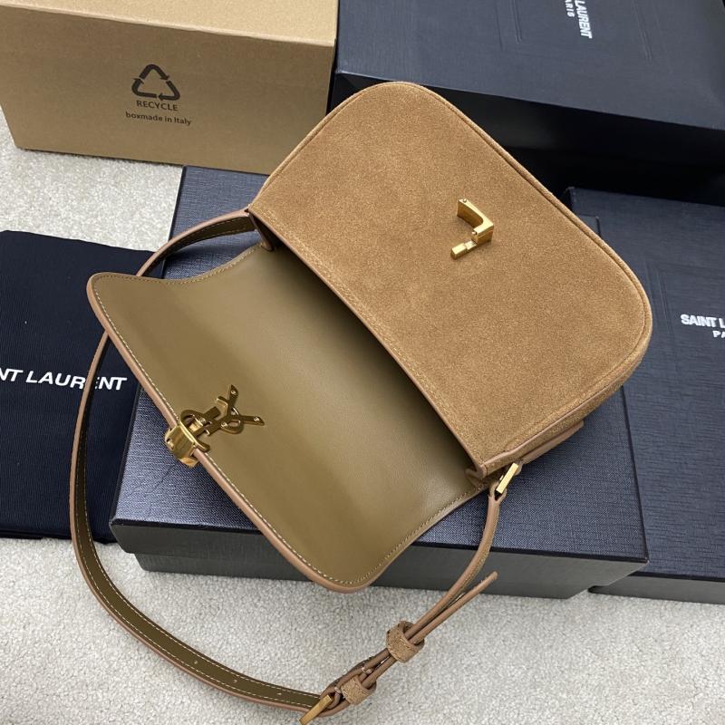 Saint Laurent Suede Solferino Mini Bag Brown 843524
