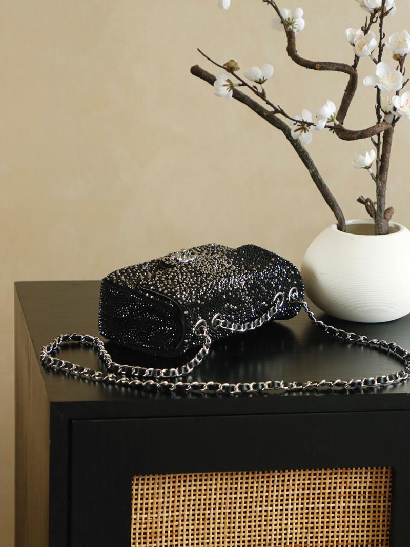 Small Chanel Flap Bag with Crystal Black AS2509