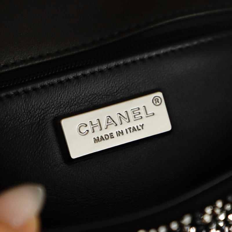Small Chanel Flap Bag with Crystal Black AS2509