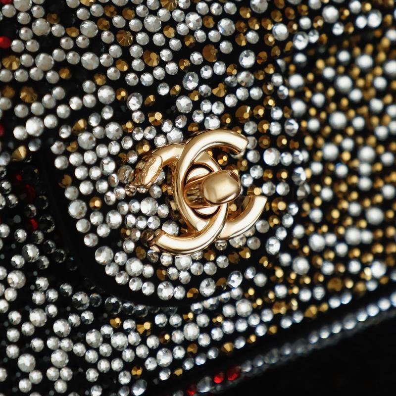 Small Chanel Flap Bag with Crystal Multicolor AS2509