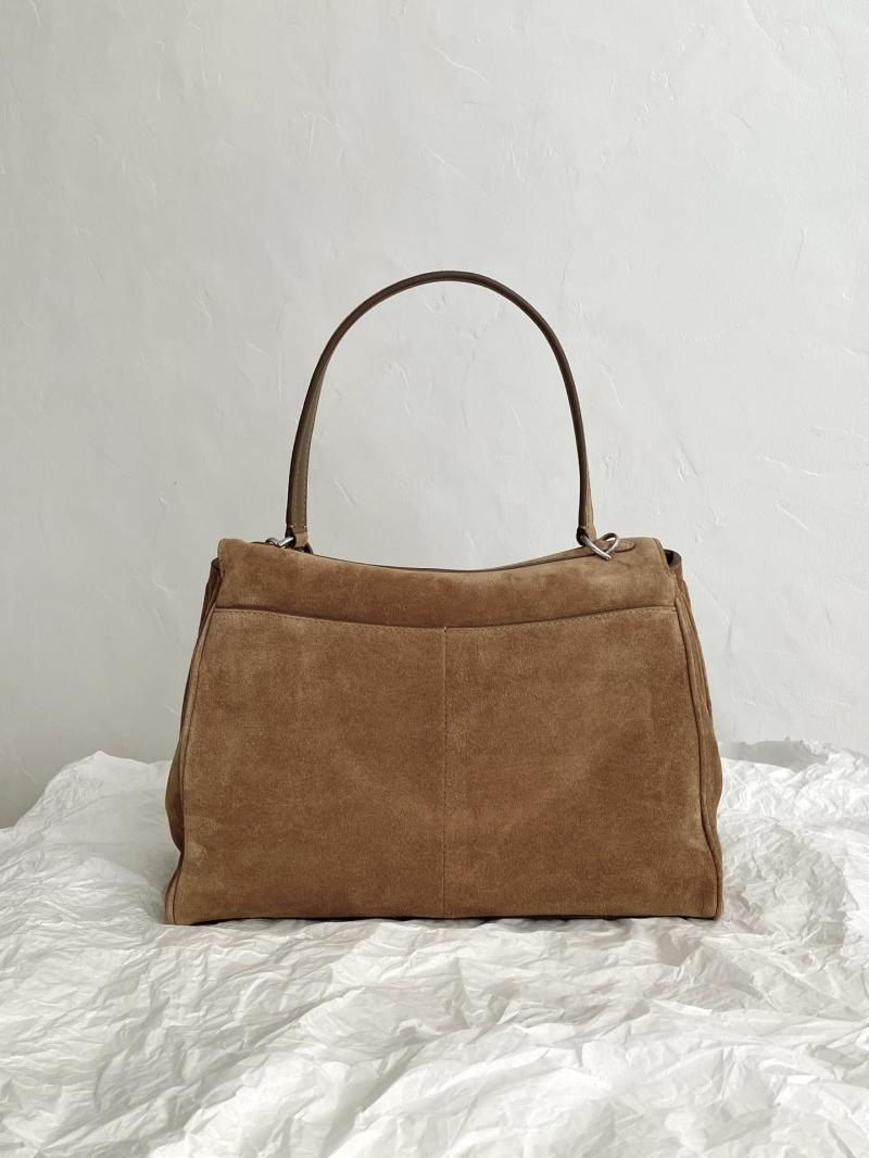 Balenciaga Rodeo Suede Medium Handbag Brown B789772
