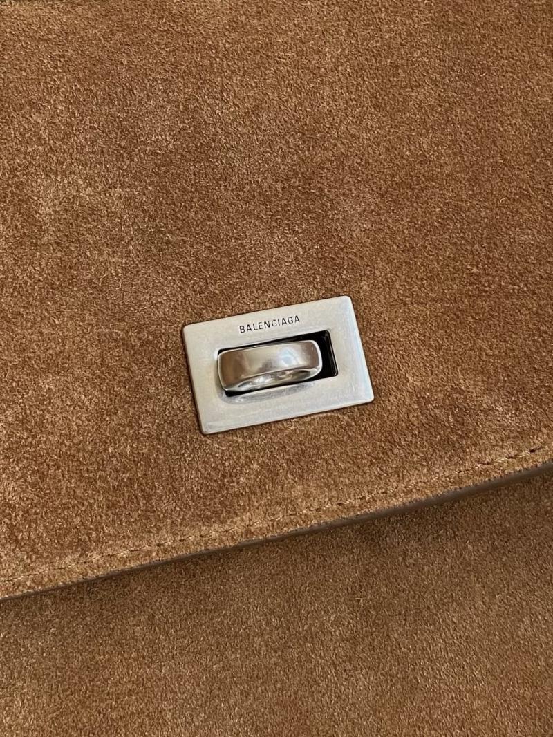 Balenciaga Rodeo Suede Medium Handbag Brown B789772