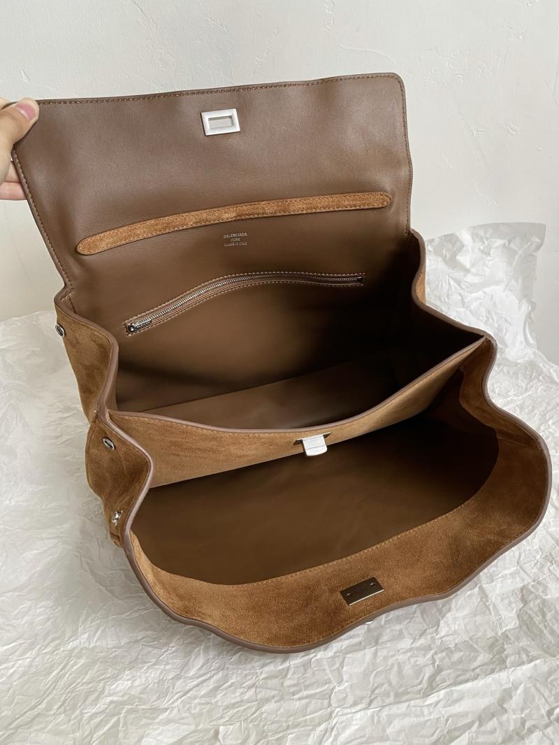 Balenciaga Rodeo Suede Medium Handbag Brown B789772