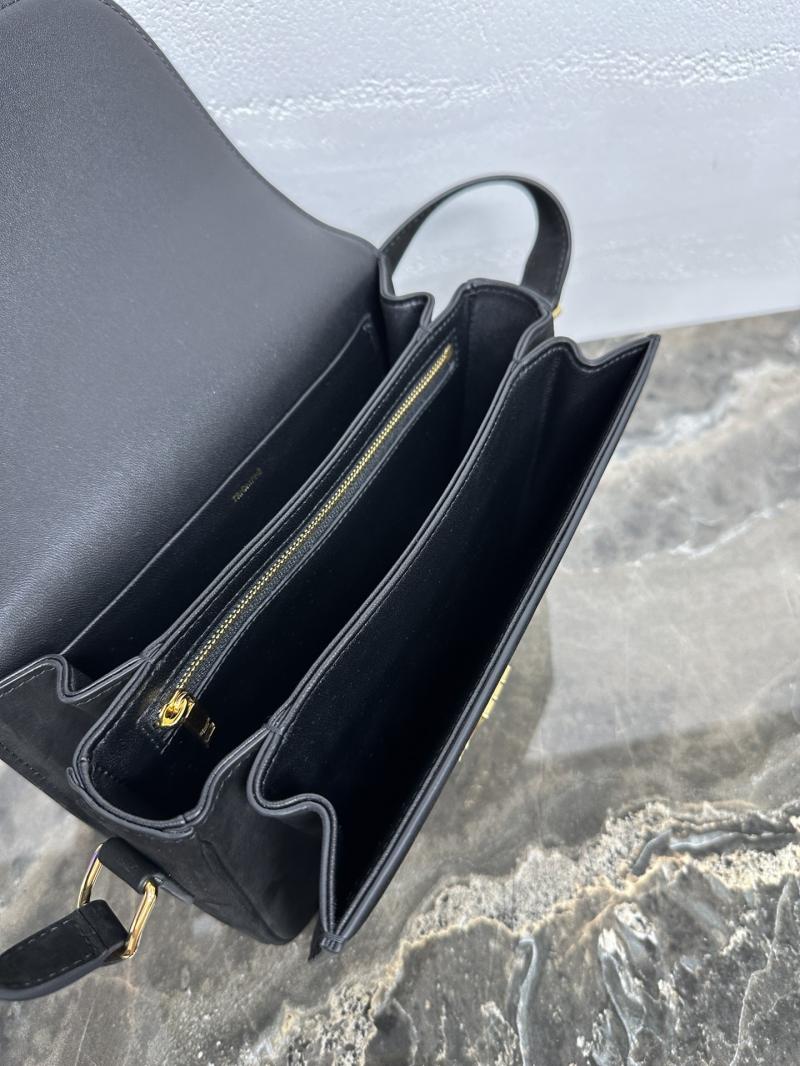 Celine Medium Suede Triomphe Bag Black Cl35023