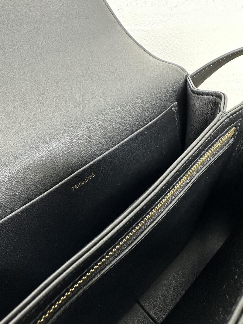 Celine Medium Suede Triomphe Bag Black Cl35023