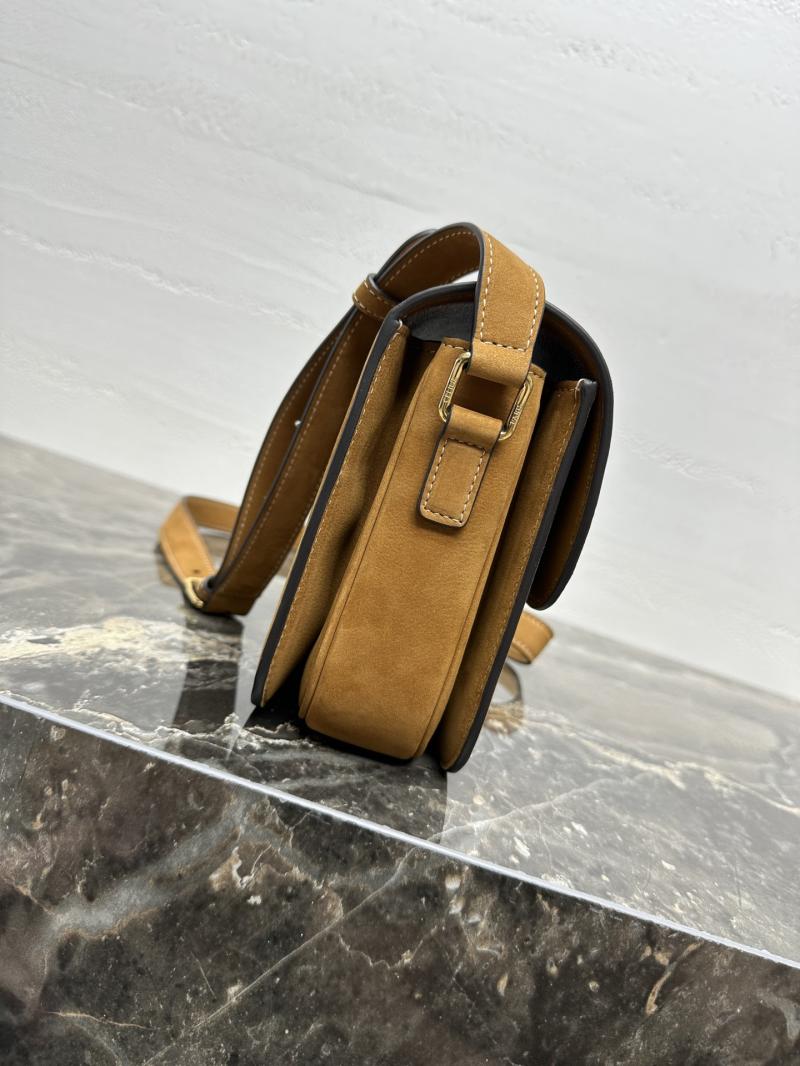 Celine Medium Suede Triomphe Bag Brown Cl35023