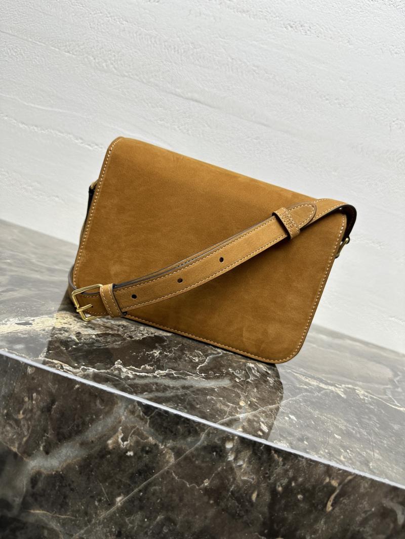 Celine Medium Suede Triomphe Bag Brown Cl35023