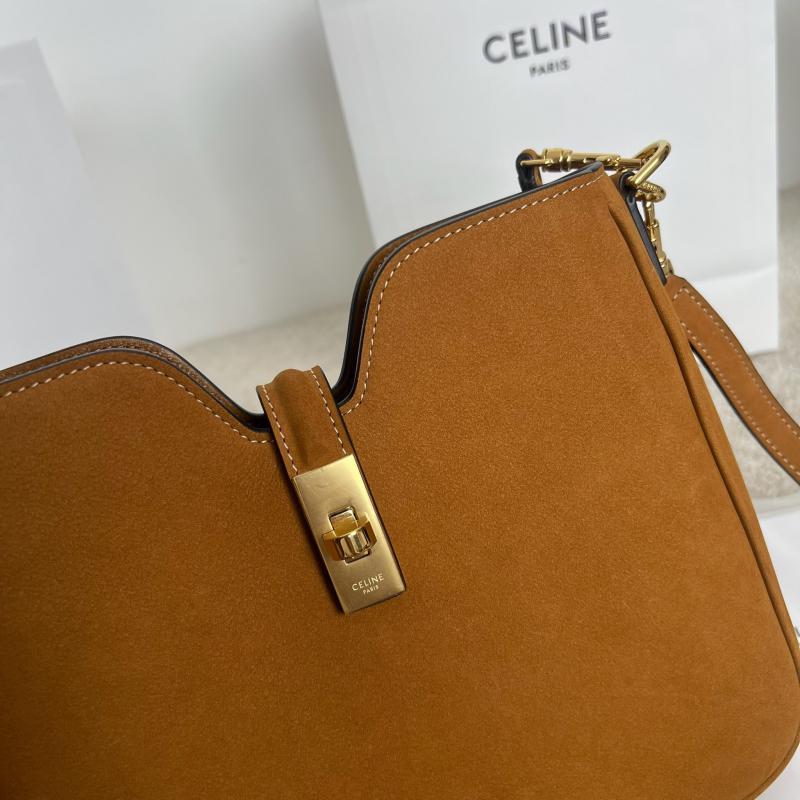 Celine Small Suede Camille 16 Soft Bag Black 120693