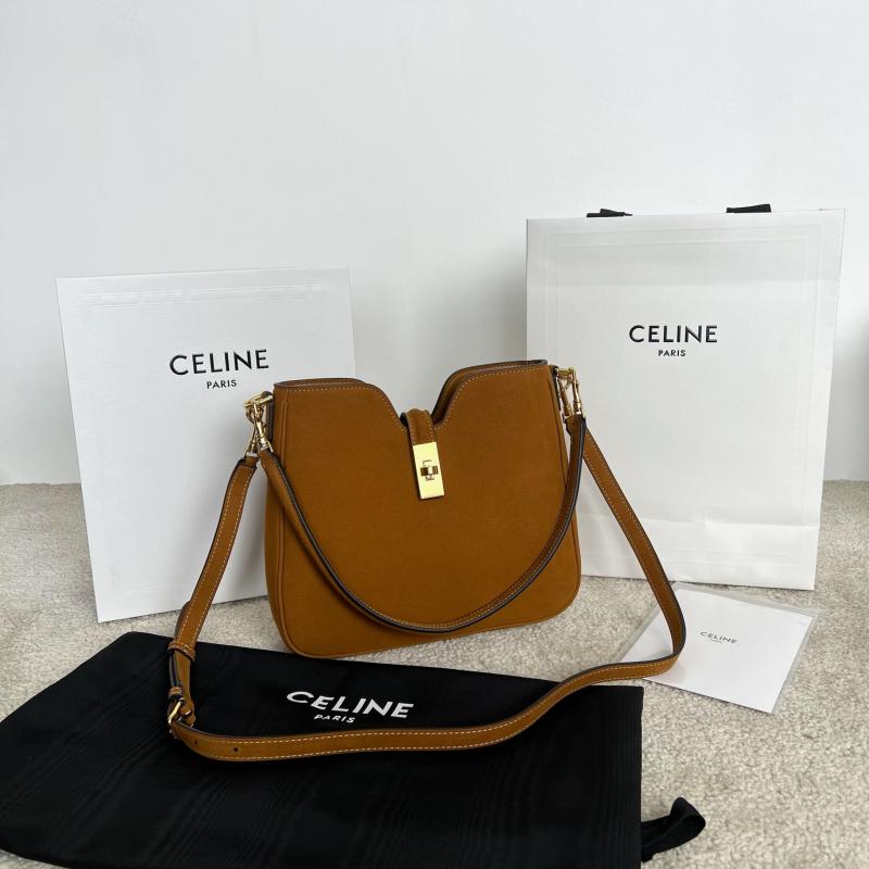Celine Small Suede Camille 16 Soft Bag Black 120693