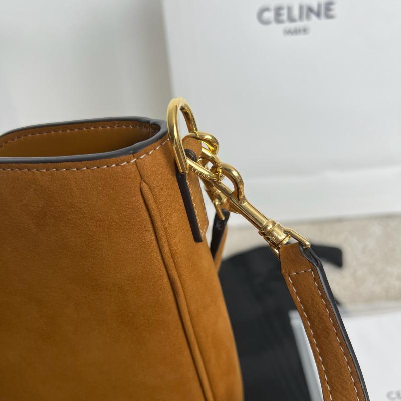 Celine Small Suede Camille 16 Soft Bag Black 120693